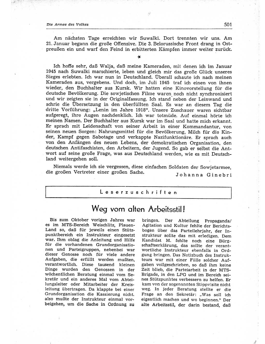 Neuer Weg (NW), Organ des Zentralkomitees (ZK) der SED (Sozialistische Einheitspartei Deutschlands) für Fragen des Parteiaufbaus und des Parteilebens, [Deutsche Demokratische Republik (DDR)] 13. Jahrgang 1958, Seite 501 (NW ZK SED DDR 1958, S. 501)