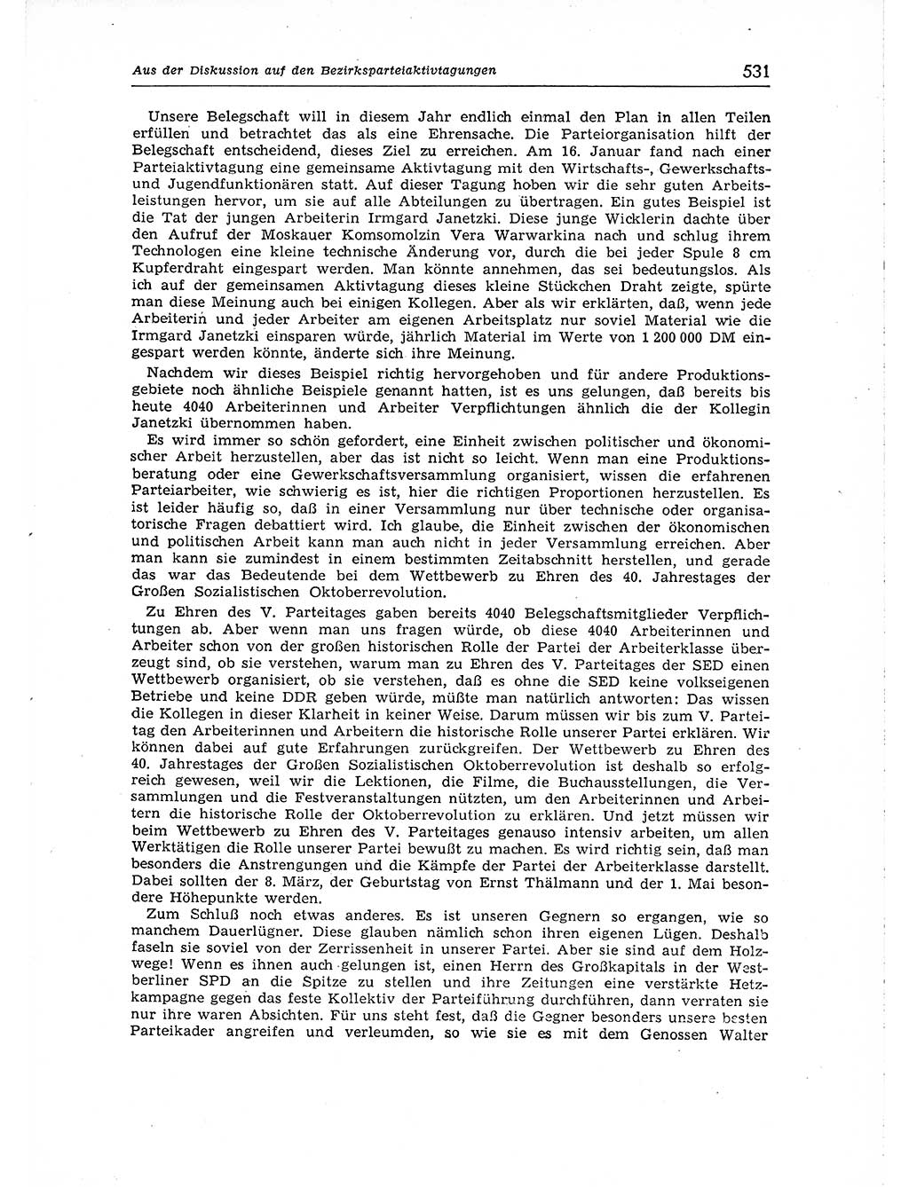 Neuer Weg (NW), Organ des Zentralkomitees (ZK) der SED (Sozialistische Einheitspartei Deutschlands) für Fragen des Parteiaufbaus und des Parteilebens, [Deutsche Demokratische Republik (DDR)] 13. Jahrgang 1958, Seite 531 (NW ZK SED DDR 1958, S. 531)