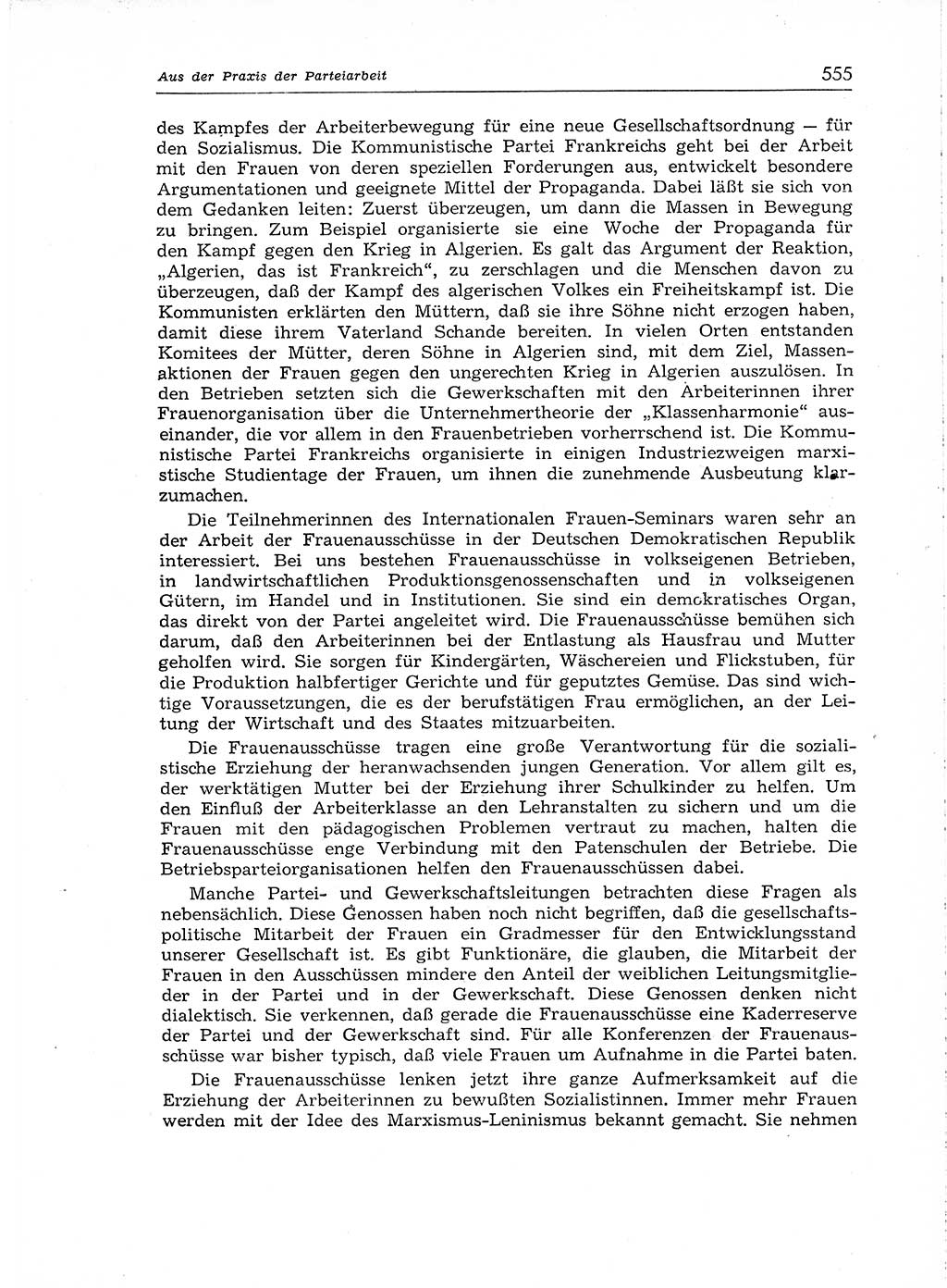 Neuer Weg (NW), Organ des Zentralkomitees (ZK) der SED (Sozialistische Einheitspartei Deutschlands) für Fragen des Parteiaufbaus und des Parteilebens, [Deutsche Demokratische Republik (DDR)] 13. Jahrgang 1958, Seite 555 (NW ZK SED DDR 1958, S. 555)