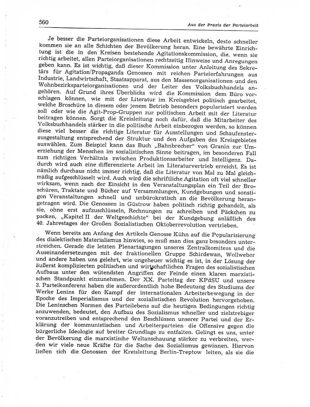 Neuer Weg (NW), Organ des Zentralkomitees (ZK) der SED (Sozialistische Einheitspartei Deutschlands) für Fragen des Parteiaufbaus und des Parteilebens, [Deutsche Demokratische Republik (DDR)] 13. Jahrgang 1958, Seite 560 (NW ZK SED DDR 1958, S. 560)