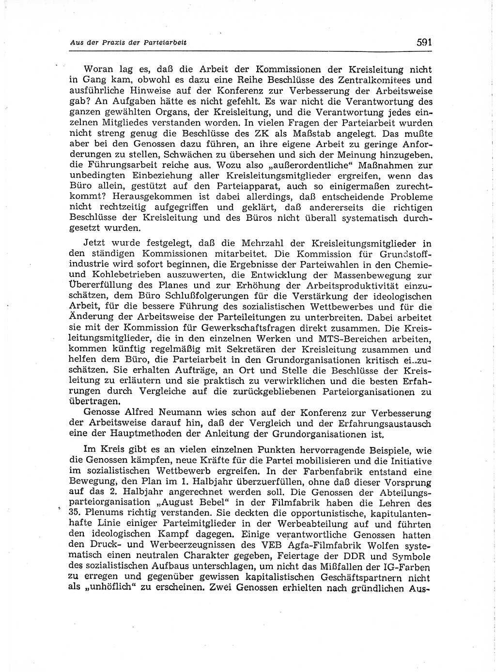 Neuer Weg (NW), Organ des Zentralkomitees (ZK) der SED (Sozialistische Einheitspartei Deutschlands) für Fragen des Parteiaufbaus und des Parteilebens, [Deutsche Demokratische Republik (DDR)] 13. Jahrgang 1958, Seite 591 (NW ZK SED DDR 1958, S. 591)