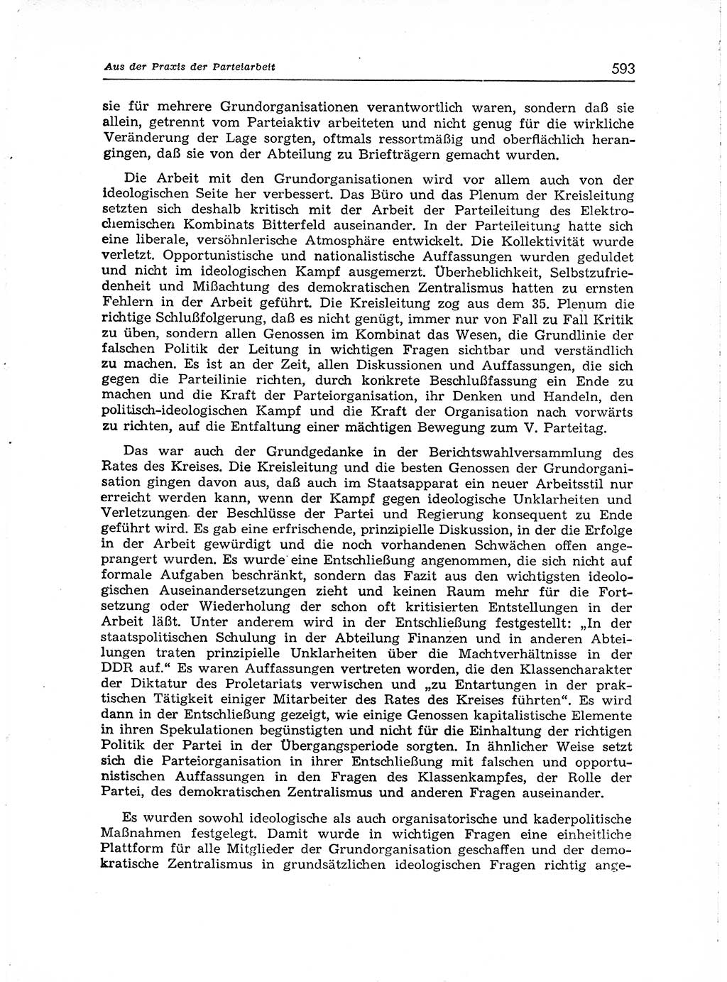 Neuer Weg (NW), Organ des Zentralkomitees (ZK) der SED (Sozialistische Einheitspartei Deutschlands) für Fragen des Parteiaufbaus und des Parteilebens, [Deutsche Demokratische Republik (DDR)] 13. Jahrgang 1958, Seite 593 (NW ZK SED DDR 1958, S. 593)