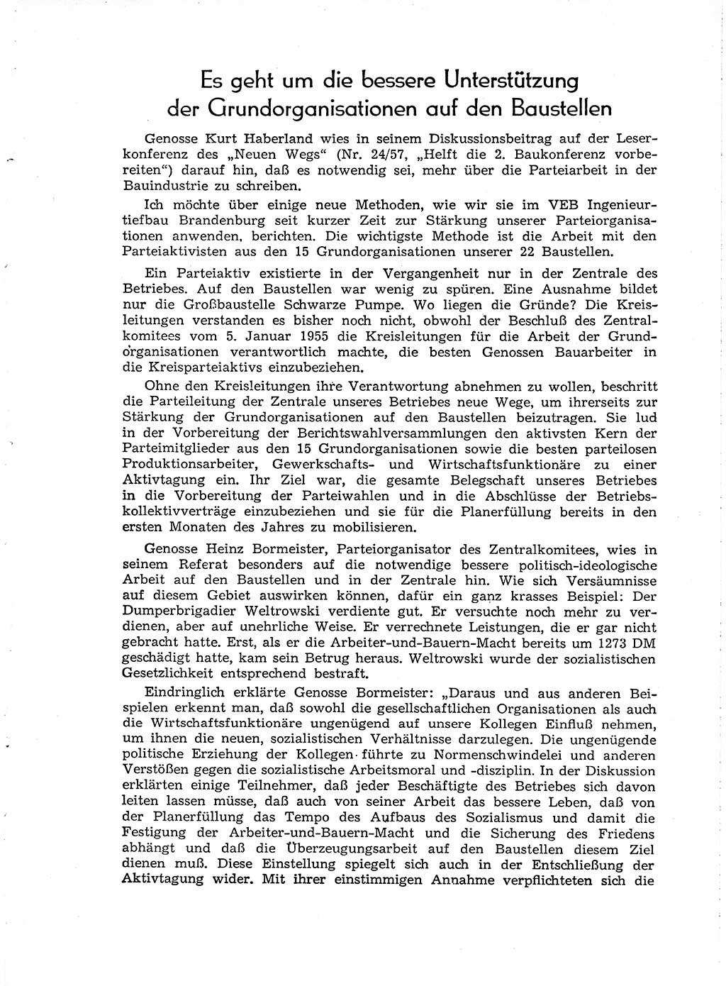 Neuer Weg (NW), Organ des Zentralkomitees (ZK) der SED (Sozialistische Einheitspartei Deutschlands) für Fragen des Parteiaufbaus und des Parteilebens, [Deutsche Demokratische Republik (DDR)] 13. Jahrgang 1958, Seite 601 (NW ZK SED DDR 1958, S. 601)