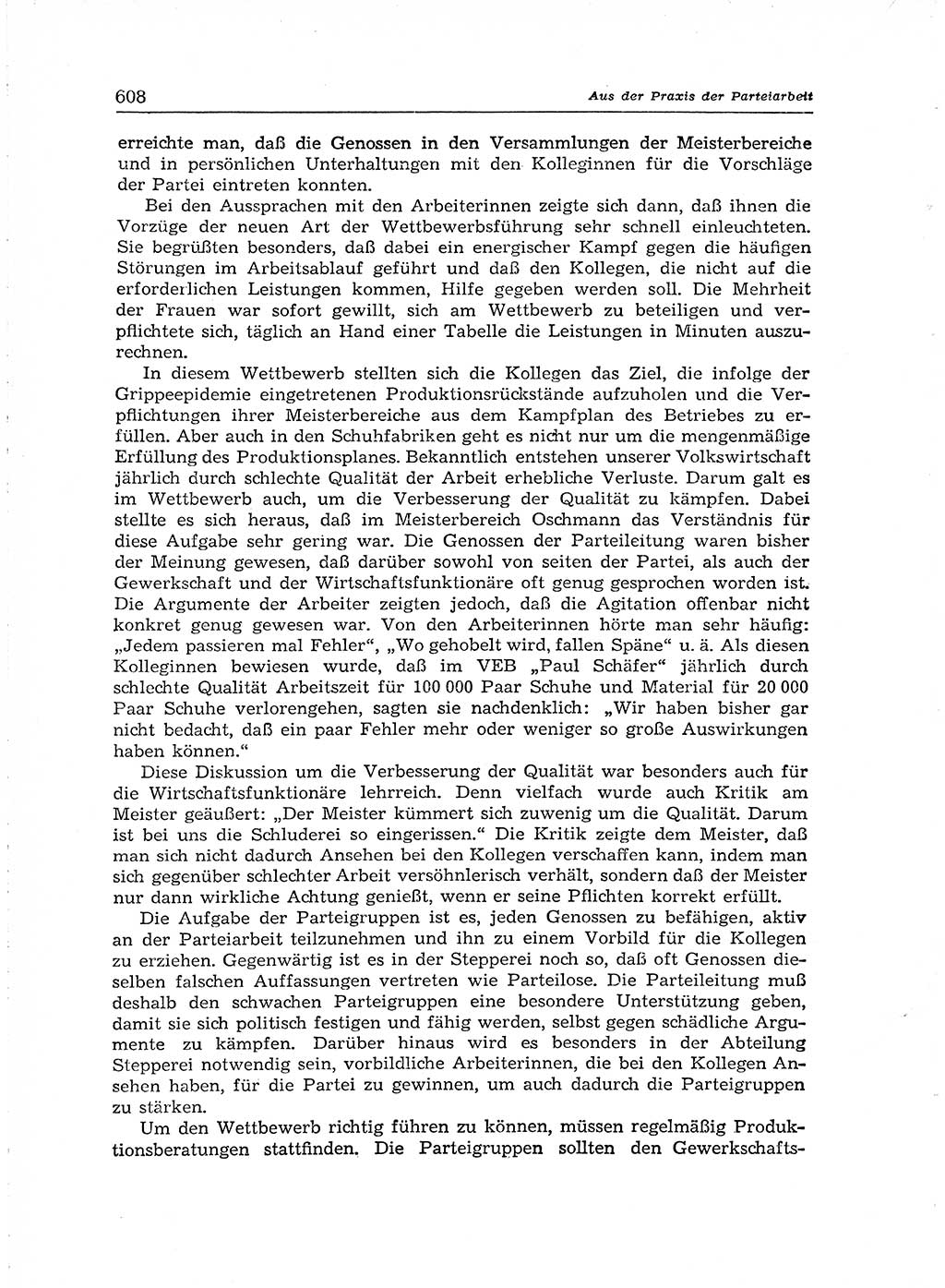 Neuer Weg (NW), Organ des Zentralkomitees (ZK) der SED (Sozialistische Einheitspartei Deutschlands) für Fragen des Parteiaufbaus und des Parteilebens, [Deutsche Demokratische Republik (DDR)] 13. Jahrgang 1958, Seite 608 (NW ZK SED DDR 1958, S. 608)