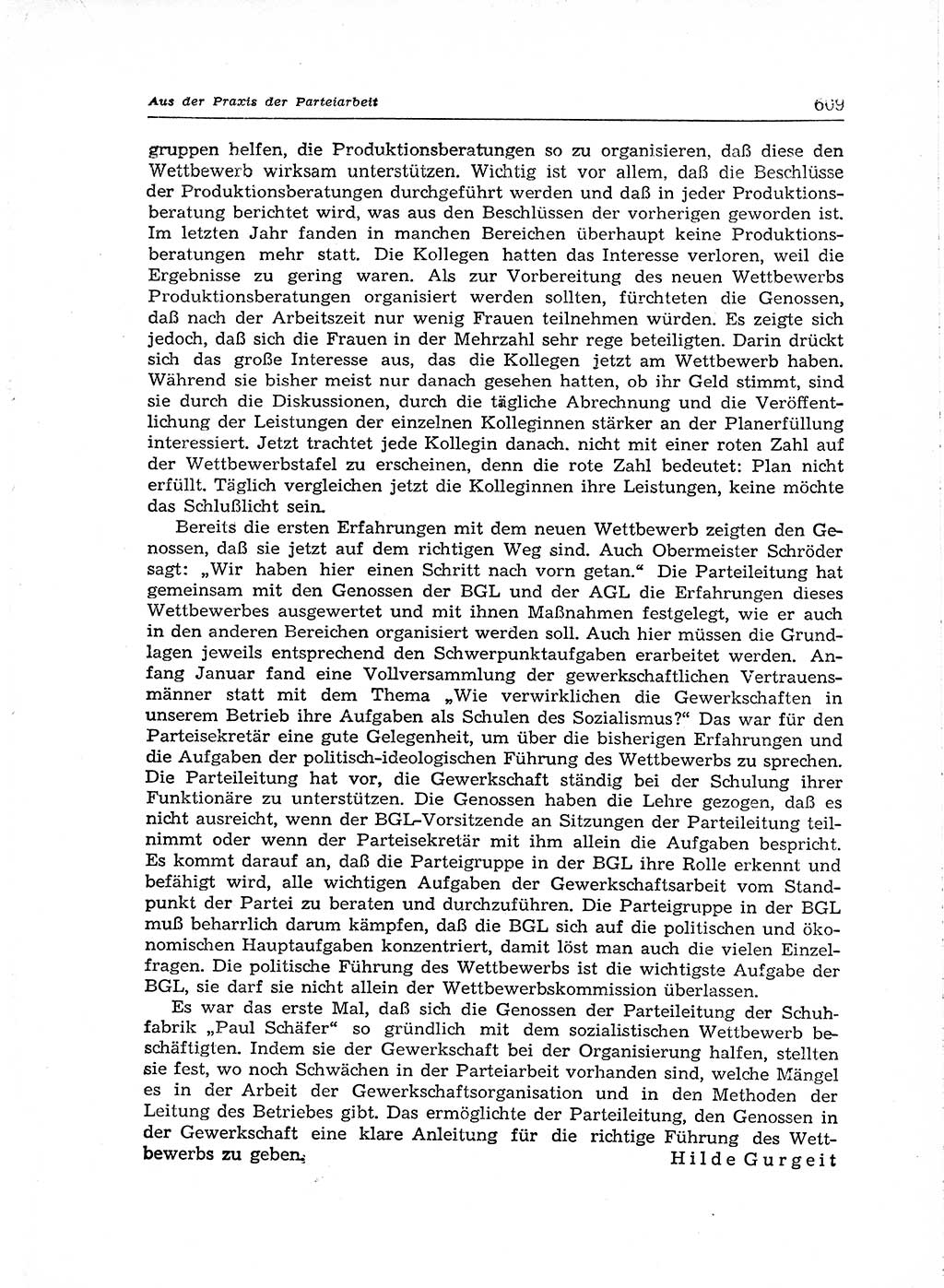 Neuer Weg (NW), Organ des Zentralkomitees (ZK) der SED (Sozialistische Einheitspartei Deutschlands) für Fragen des Parteiaufbaus und des Parteilebens, [Deutsche Demokratische Republik (DDR)] 13. Jahrgang 1958, Seite 609 (NW ZK SED DDR 1958, S. 609)