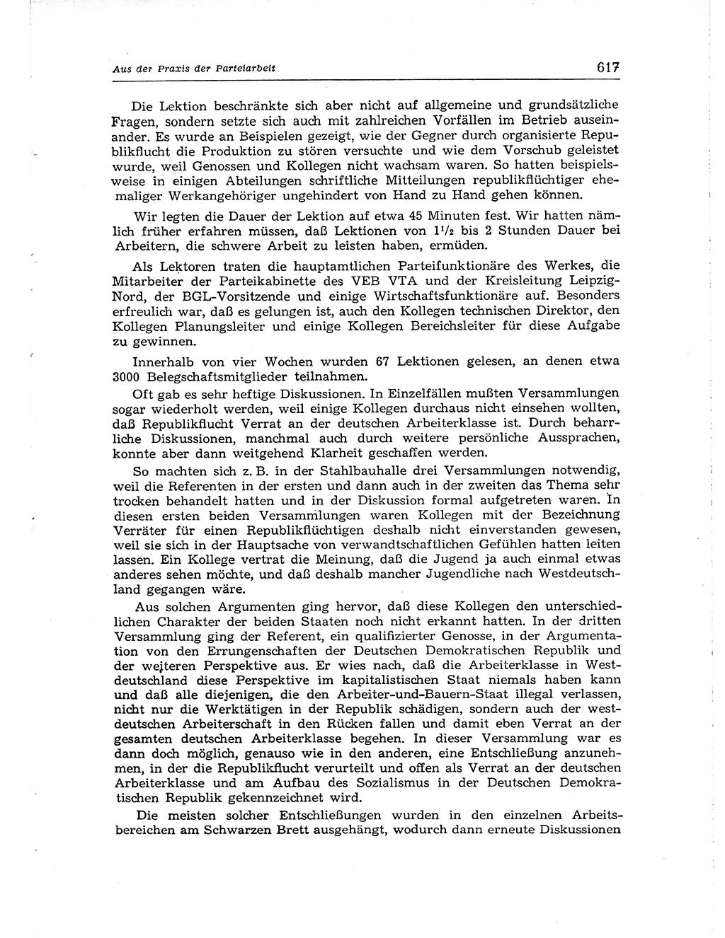 Neuer Weg (NW), Organ des Zentralkomitees (ZK) der SED (Sozialistische Einheitspartei Deutschlands) für Fragen des Parteiaufbaus und des Parteilebens, [Deutsche Demokratische Republik (DDR)] 13. Jahrgang 1958, Seite 617 (NW ZK SED DDR 1958, S. 617)