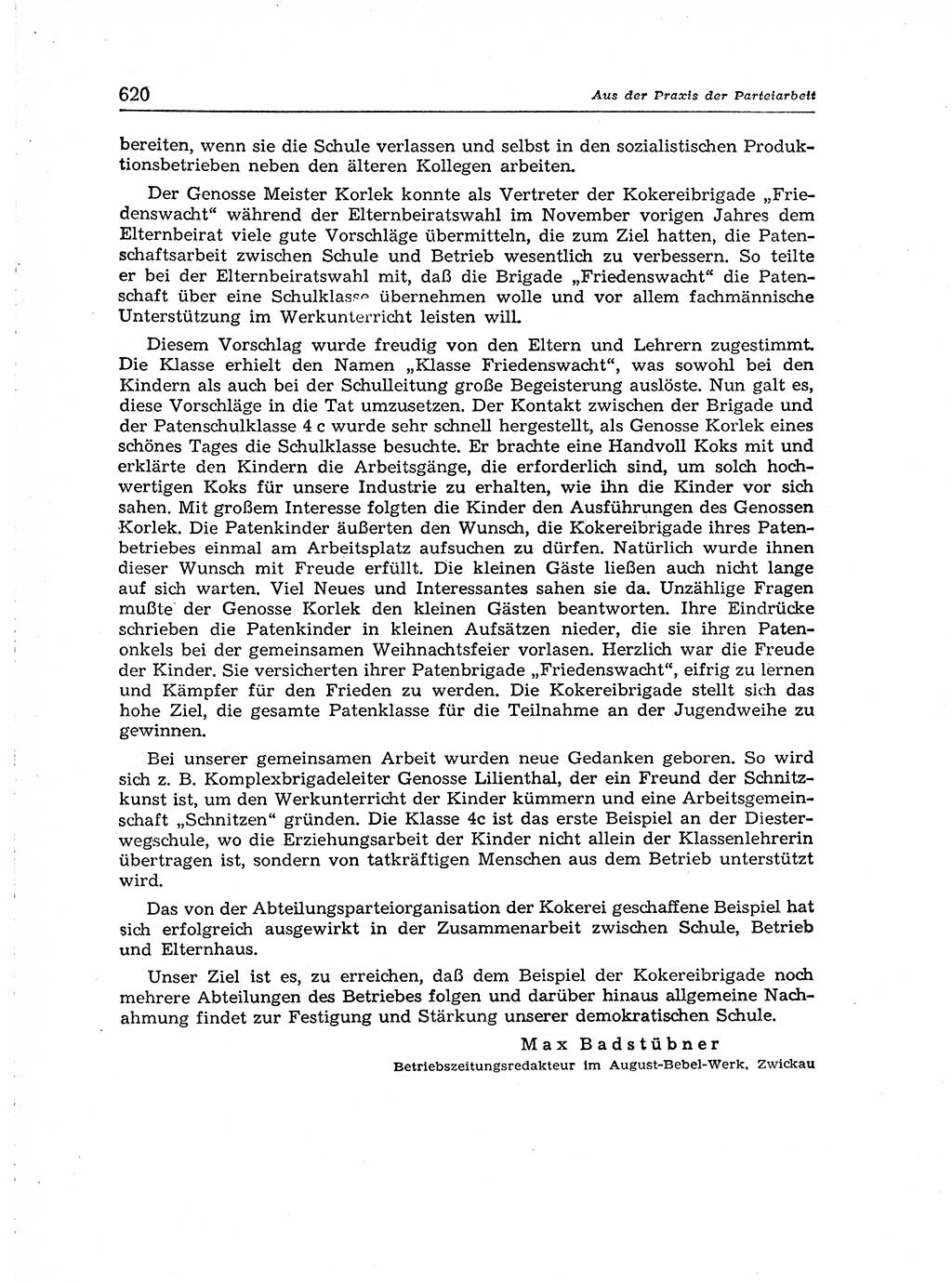 Neuer Weg (NW), Organ des Zentralkomitees (ZK) der SED (Sozialistische Einheitspartei Deutschlands) für Fragen des Parteiaufbaus und des Parteilebens, [Deutsche Demokratische Republik (DDR)] 13. Jahrgang 1958, Seite 620 (NW ZK SED DDR 1958, S. 620)