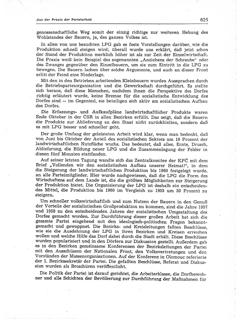 Neuer Weg (NW), Organ des Zentralkomitees (ZK) der SED (Sozialistische Einheitspartei Deutschlands) für Fragen des Parteiaufbaus und des Parteilebens, [Deutsche Demokratische Republik (DDR)] 13. Jahrgang 1958, Seite 625 (NW ZK SED DDR 1958, S. 625)