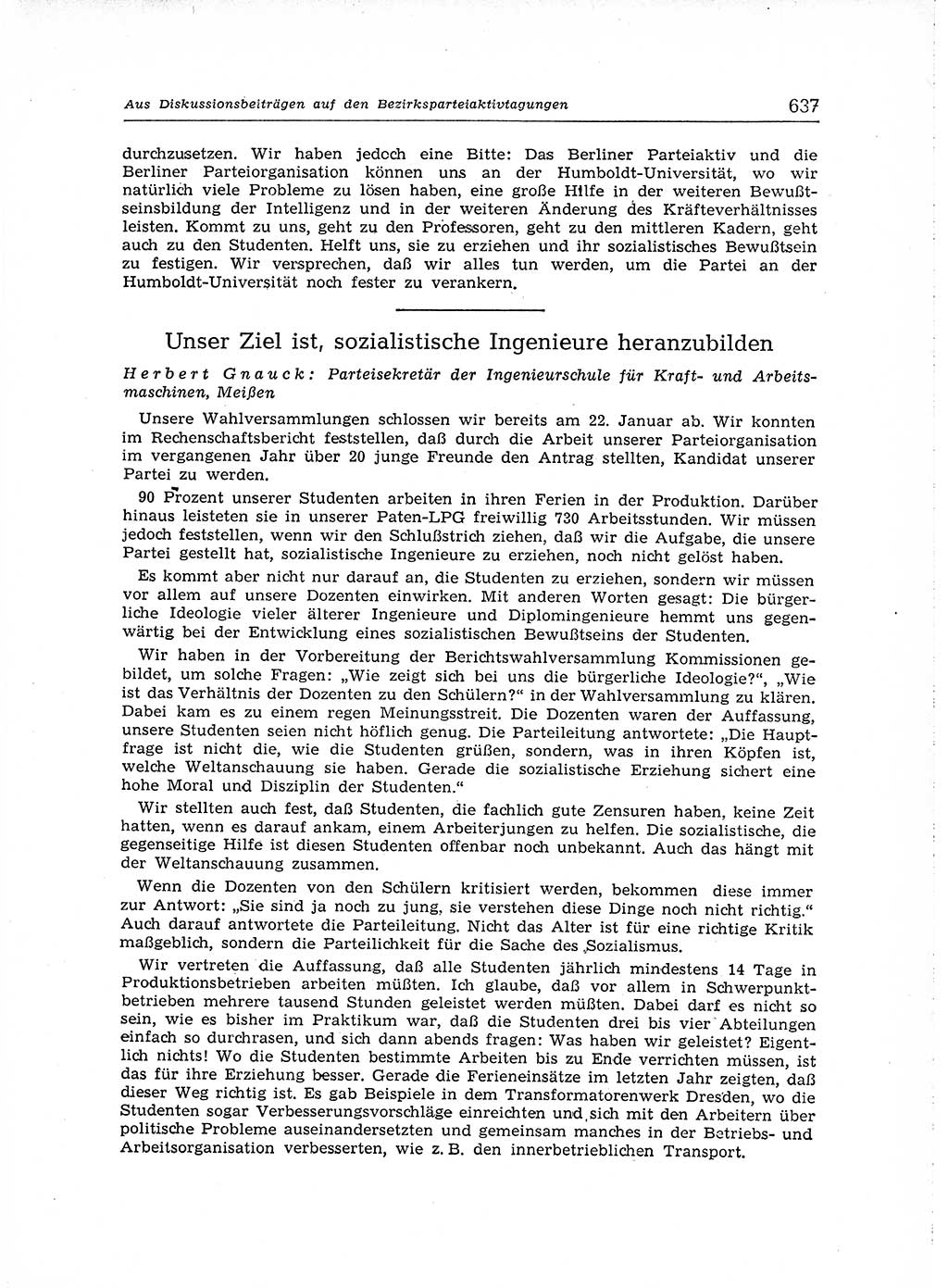 Neuer Weg (NW), Organ des Zentralkomitees (ZK) der SED (Sozialistische Einheitspartei Deutschlands) für Fragen des Parteiaufbaus und des Parteilebens, [Deutsche Demokratische Republik (DDR)] 13. Jahrgang 1958, Seite 637 (NW ZK SED DDR 1958, S. 637)