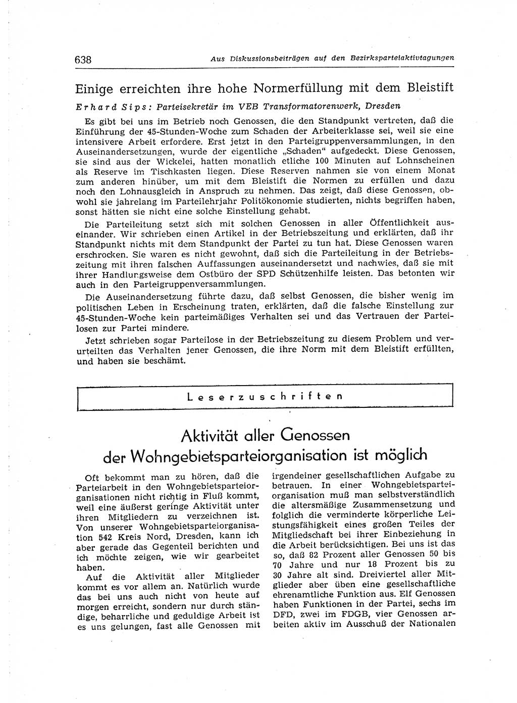 Neuer Weg (NW), Organ des Zentralkomitees (ZK) der SED (Sozialistische Einheitspartei Deutschlands) für Fragen des Parteiaufbaus und des Parteilebens, [Deutsche Demokratische Republik (DDR)] 13. Jahrgang 1958, Seite 638 (NW ZK SED DDR 1958, S. 638)