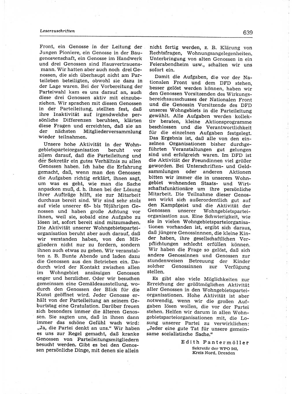 Neuer Weg (NW), Organ des Zentralkomitees (ZK) der SED (Sozialistische Einheitspartei Deutschlands) für Fragen des Parteiaufbaus und des Parteilebens, [Deutsche Demokratische Republik (DDR)] 13. Jahrgang 1958, Seite 639 (NW ZK SED DDR 1958, S. 639)