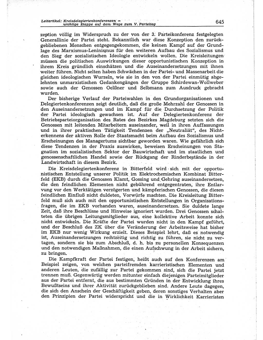 Neuer Weg (NW), Organ des Zentralkomitees (ZK) der SED (Sozialistische Einheitspartei Deutschlands) für Fragen des Parteiaufbaus und des Parteilebens, [Deutsche Demokratische Republik (DDR)] 13. Jahrgang 1958, Seite 645 (NW ZK SED DDR 1958, S. 645)