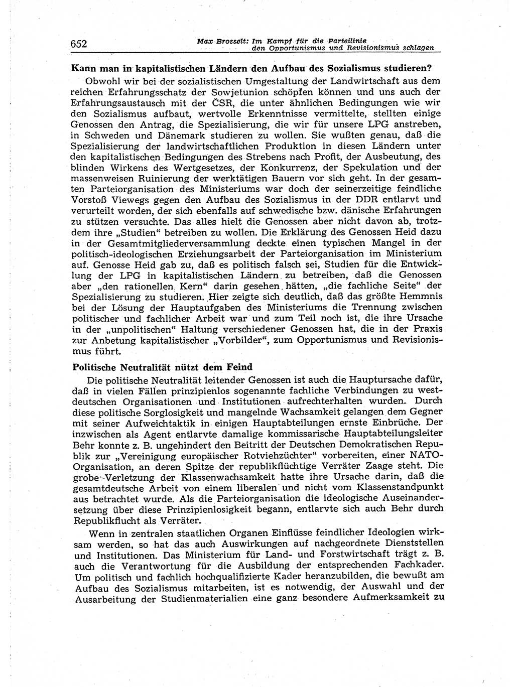 Neuer Weg (NW), Organ des Zentralkomitees (ZK) der SED (Sozialistische Einheitspartei Deutschlands) für Fragen des Parteiaufbaus und des Parteilebens, [Deutsche Demokratische Republik (DDR)] 13. Jahrgang 1958, Seite 652 (NW ZK SED DDR 1958, S. 652)