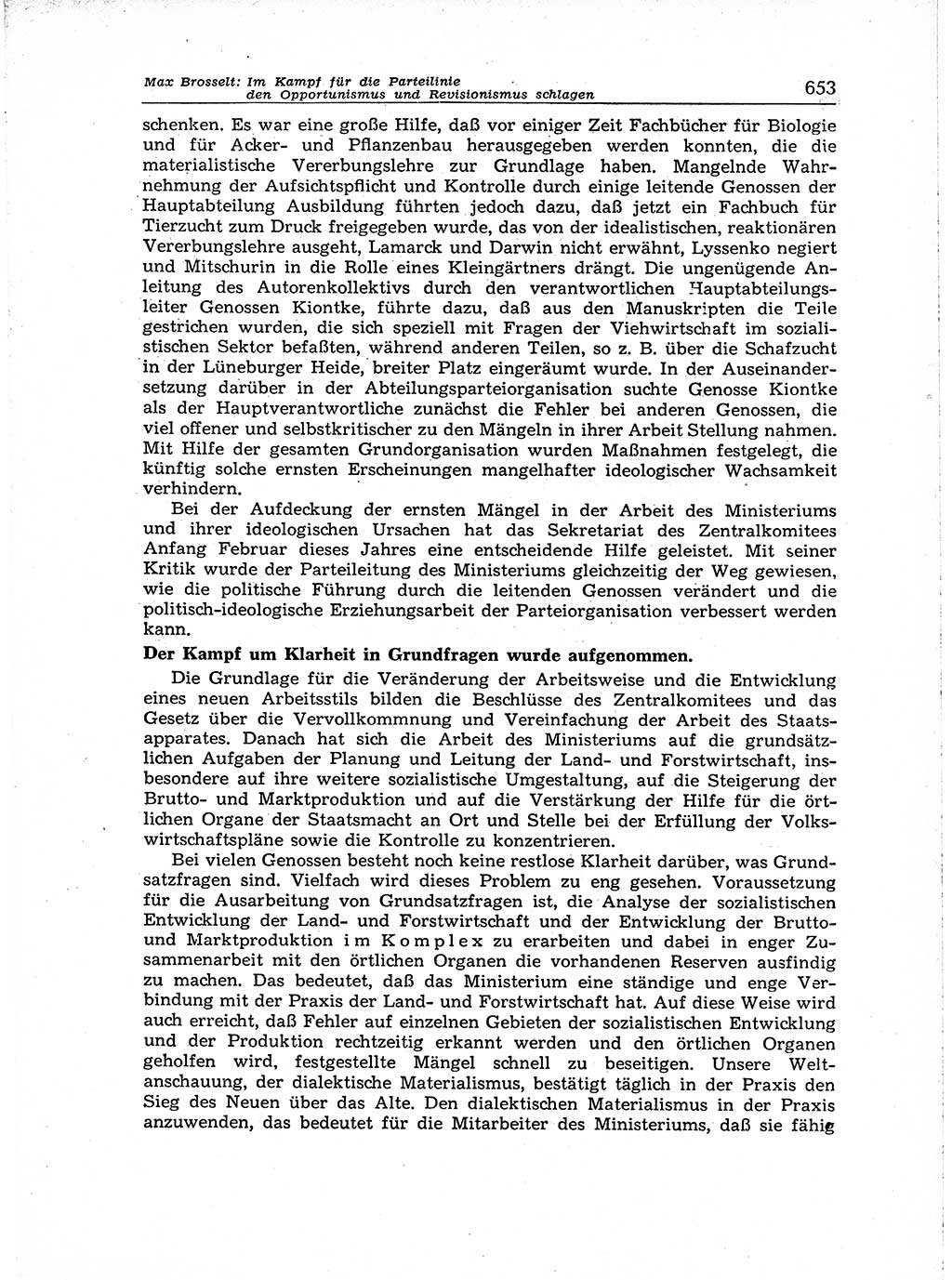 Neuer Weg (NW), Organ des Zentralkomitees (ZK) der SED (Sozialistische Einheitspartei Deutschlands) für Fragen des Parteiaufbaus und des Parteilebens, [Deutsche Demokratische Republik (DDR)] 13. Jahrgang 1958, Seite 653 (NW ZK SED DDR 1958, S. 653)