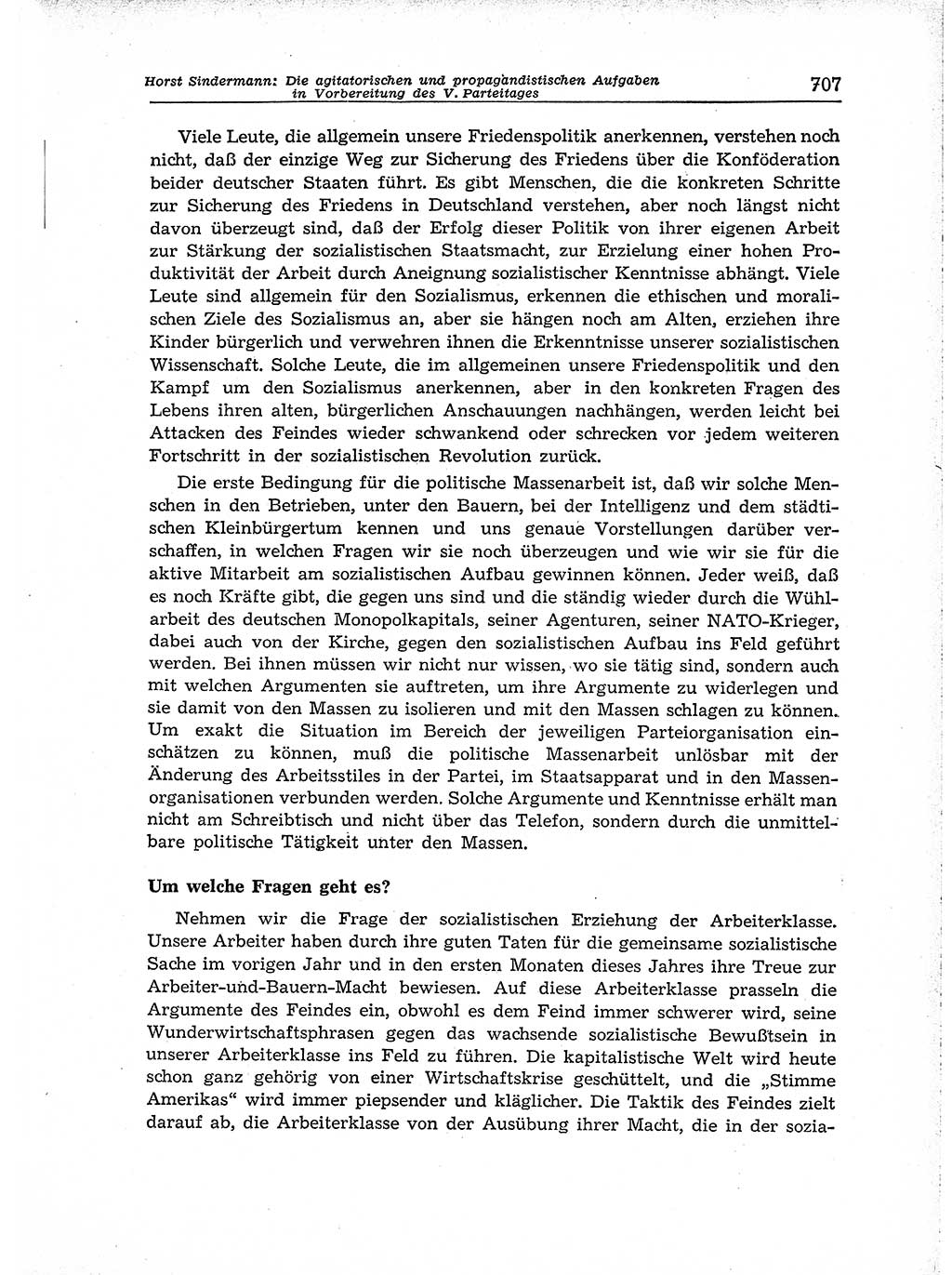 Neuer Weg (NW), Organ des Zentralkomitees (ZK) der SED (Sozialistische Einheitspartei Deutschlands) für Fragen des Parteiaufbaus und des Parteilebens, [Deutsche Demokratische Republik (DDR)] 13. Jahrgang 1958, Seite 707 (NW ZK SED DDR 1958, S. 707)