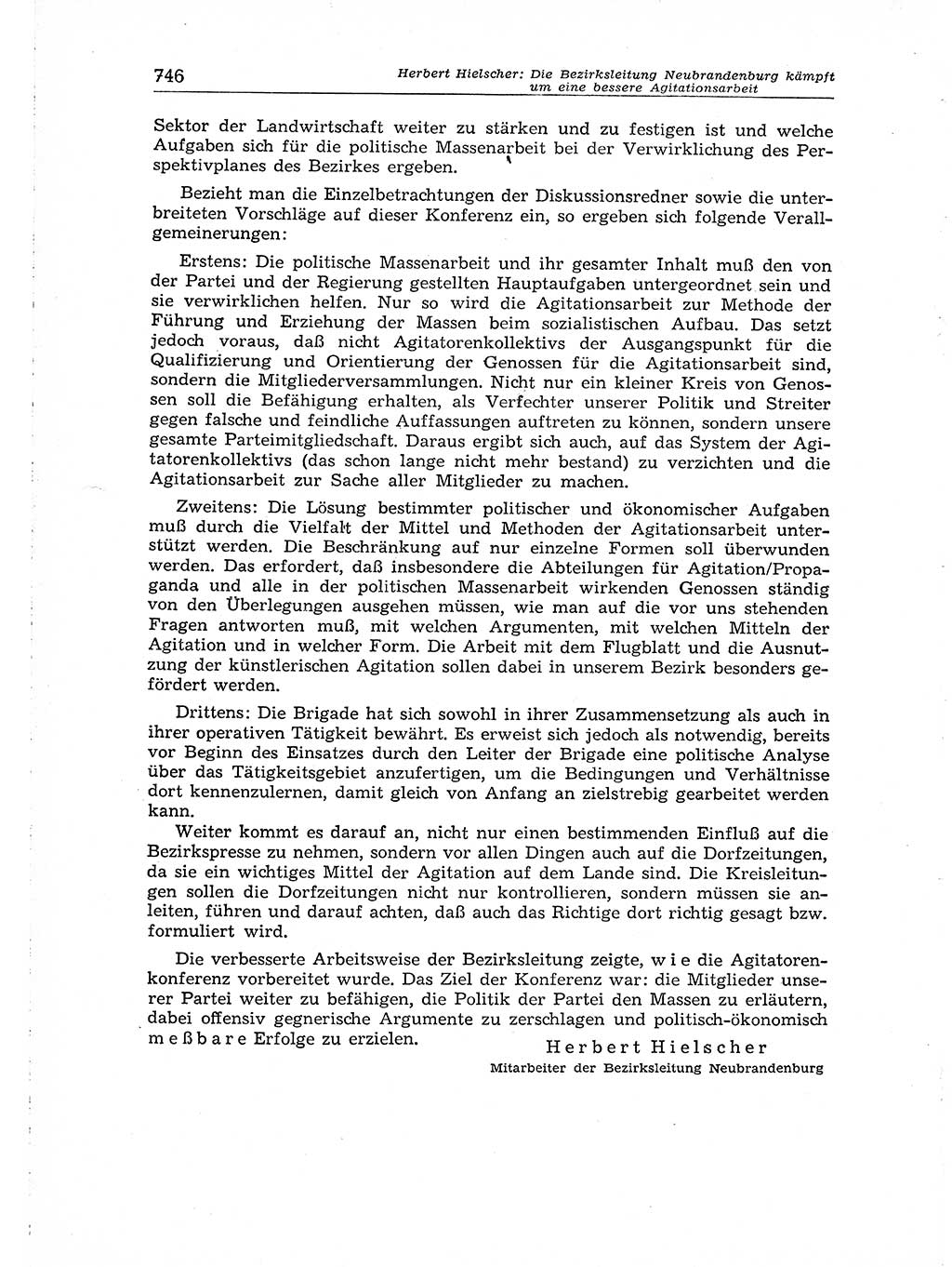 Neuer Weg (NW), Organ des Zentralkomitees (ZK) der SED (Sozialistische Einheitspartei Deutschlands) für Fragen des Parteiaufbaus und des Parteilebens, [Deutsche Demokratische Republik (DDR)] 13. Jahrgang 1958, Seite 746 (NW ZK SED DDR 1958, S. 746)