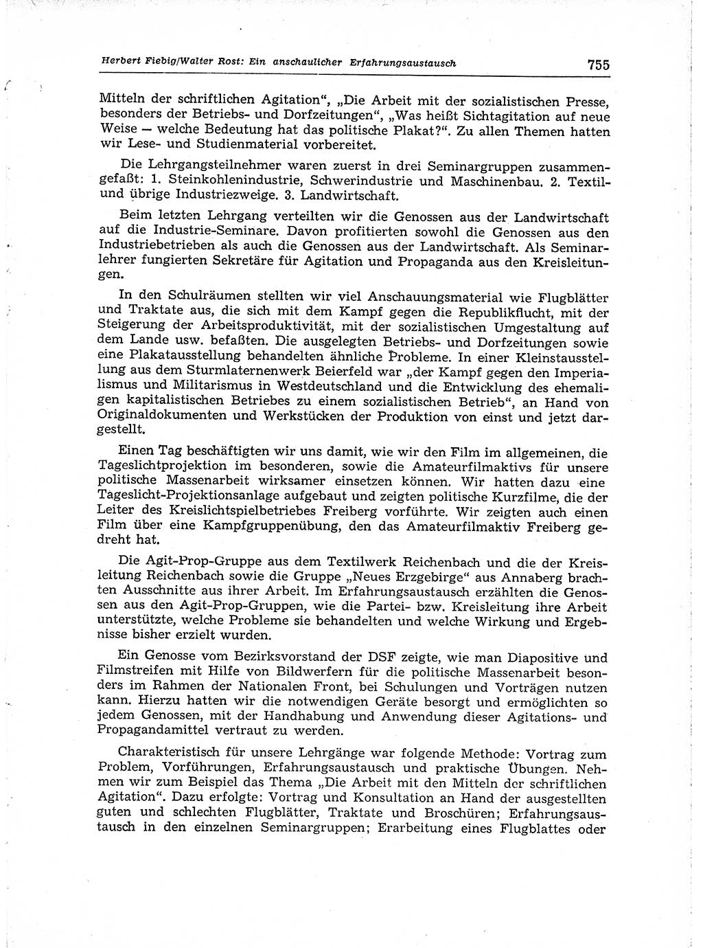 Neuer Weg (NW), Organ des Zentralkomitees (ZK) der SED (Sozialistische Einheitspartei Deutschlands) für Fragen des Parteiaufbaus und des Parteilebens, [Deutsche Demokratische Republik (DDR)] 13. Jahrgang 1958, Seite 755 (NW ZK SED DDR 1958, S. 755)