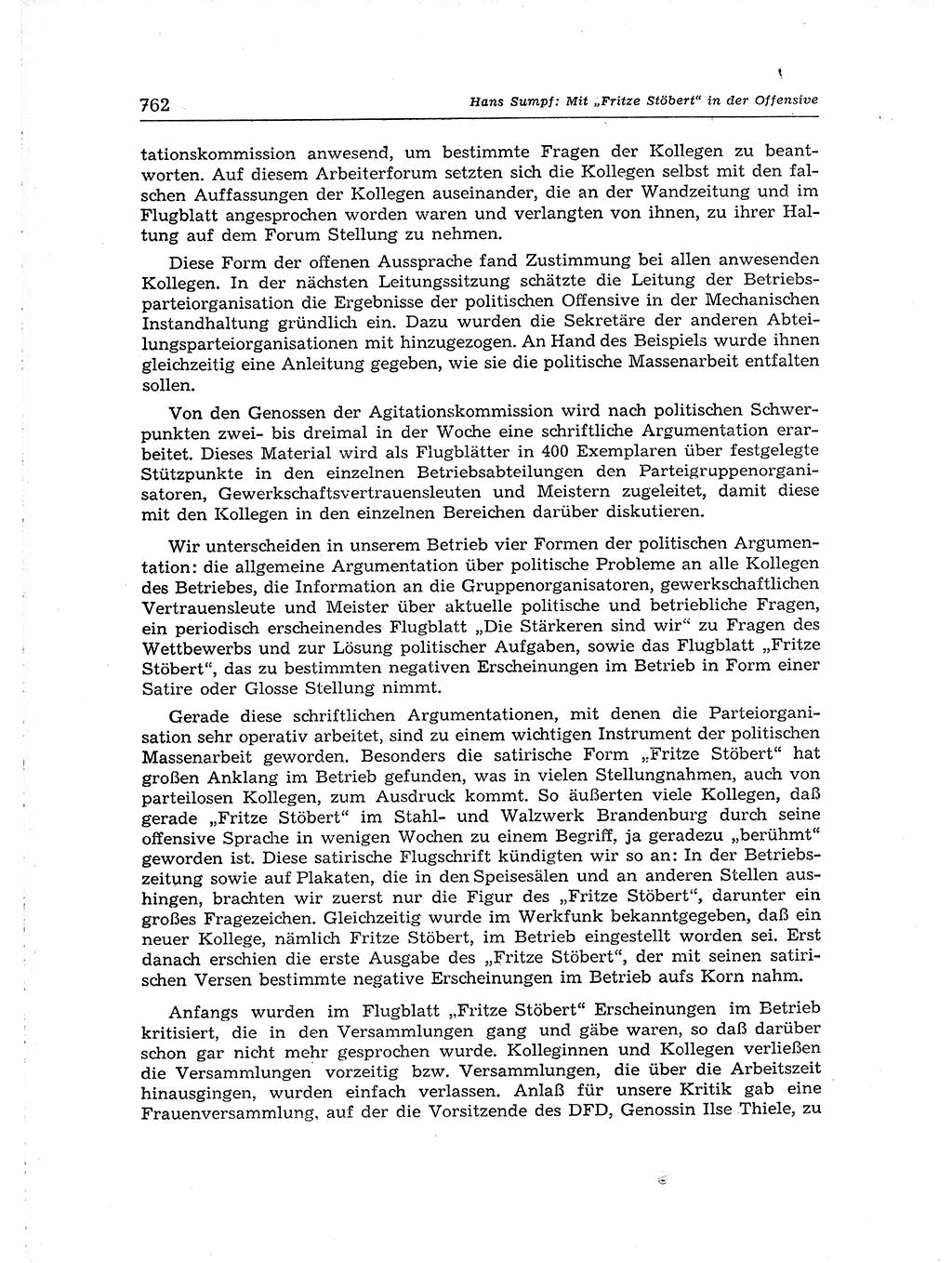 Neuer Weg (NW), Organ des Zentralkomitees (ZK) der SED (Sozialistische Einheitspartei Deutschlands) für Fragen des Parteiaufbaus und des Parteilebens, [Deutsche Demokratische Republik (DDR)] 13. Jahrgang 1958, Seite 762 (NW ZK SED DDR 1958, S. 762)