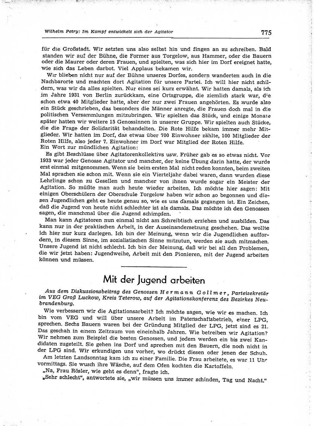 Neuer Weg (NW), Organ des Zentralkomitees (ZK) der SED (Sozialistische Einheitspartei Deutschlands) für Fragen des Parteiaufbaus und des Parteilebens, [Deutsche Demokratische Republik (DDR)] 13. Jahrgang 1958, Seite 775 (NW ZK SED DDR 1958, S. 775)