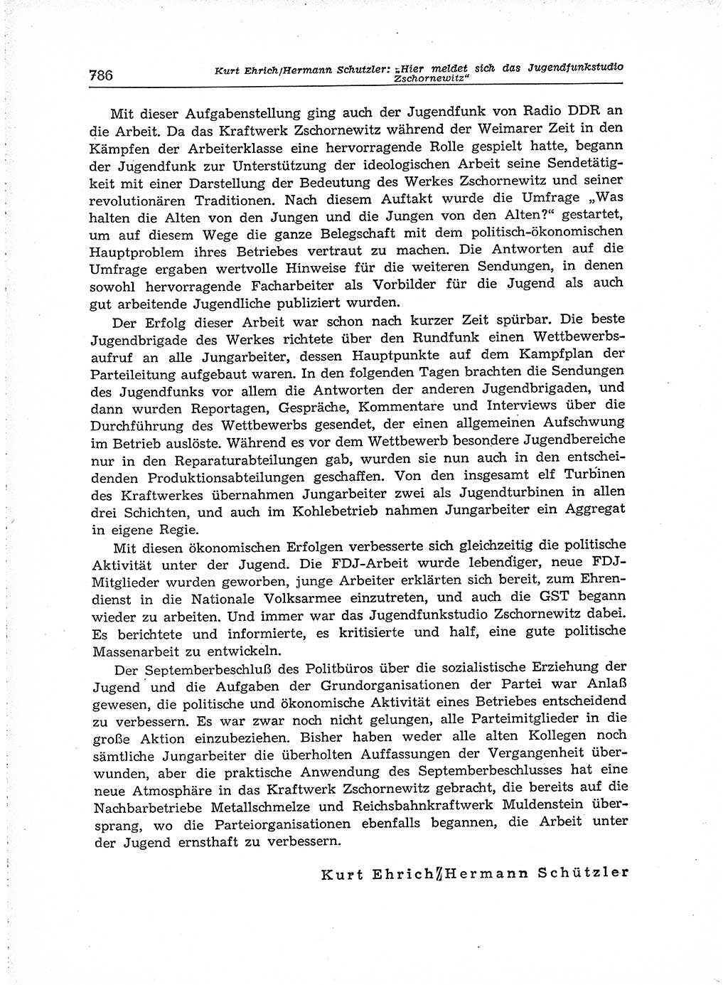 Neuer Weg (NW), Organ des Zentralkomitees (ZK) der SED (Sozialistische Einheitspartei Deutschlands) für Fragen des Parteiaufbaus und des Parteilebens, [Deutsche Demokratische Republik (DDR)] 13. Jahrgang 1958, Seite 786 (NW ZK SED DDR 1958, S. 786)