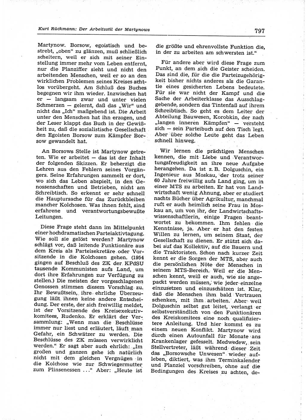 Neuer Weg (NW), Organ des Zentralkomitees (ZK) der SED (Sozialistische Einheitspartei Deutschlands) für Fragen des Parteiaufbaus und des Parteilebens, [Deutsche Demokratische Republik (DDR)] 13. Jahrgang 1958, Seite 797 (NW ZK SED DDR 1958, S. 797)