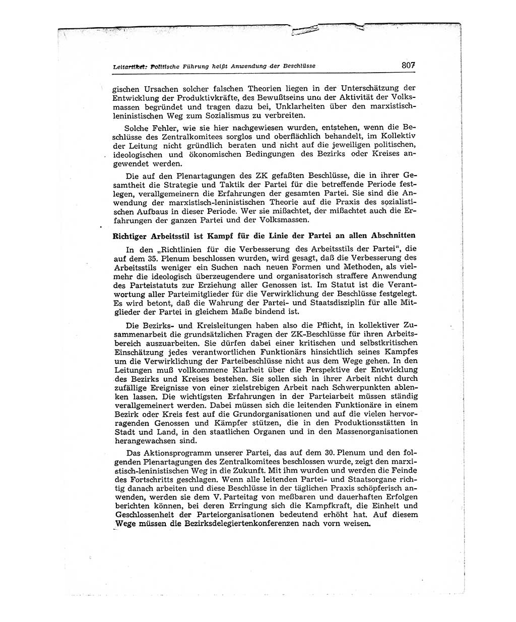 Neuer Weg (NW), Organ des Zentralkomitees (ZK) der SED (Sozialistische Einheitspartei Deutschlands) für Fragen des Parteiaufbaus und des Parteilebens, [Deutsche Demokratische Republik (DDR)] 13. Jahrgang 1958, Seite 807 (NW ZK SED DDR 1958, S. 807)