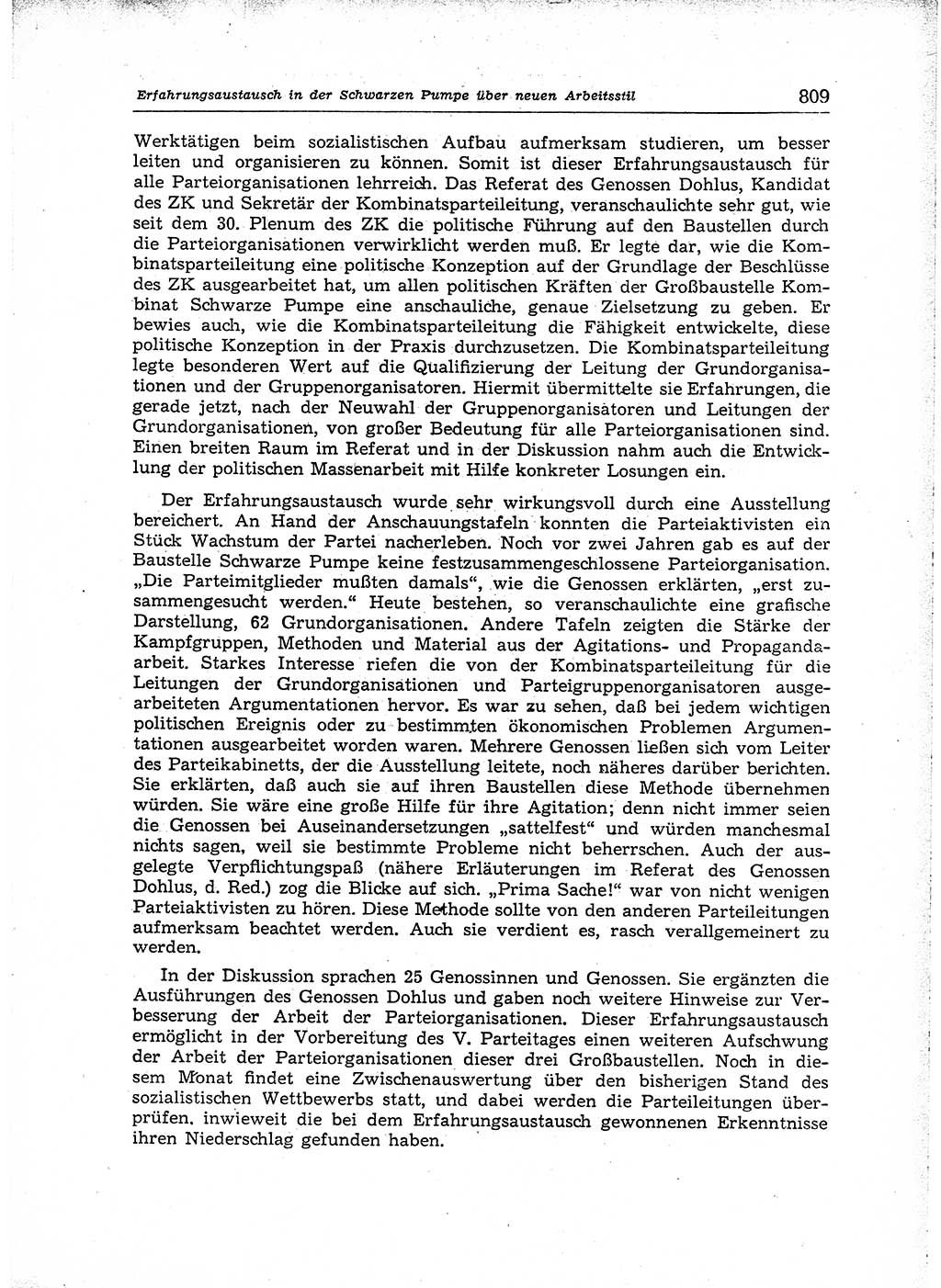 Neuer Weg (NW), Organ des Zentralkomitees (ZK) der SED (Sozialistische Einheitspartei Deutschlands) für Fragen des Parteiaufbaus und des Parteilebens, [Deutsche Demokratische Republik (DDR)] 13. Jahrgang 1958, Seite 809 (NW ZK SED DDR 1958, S. 809)