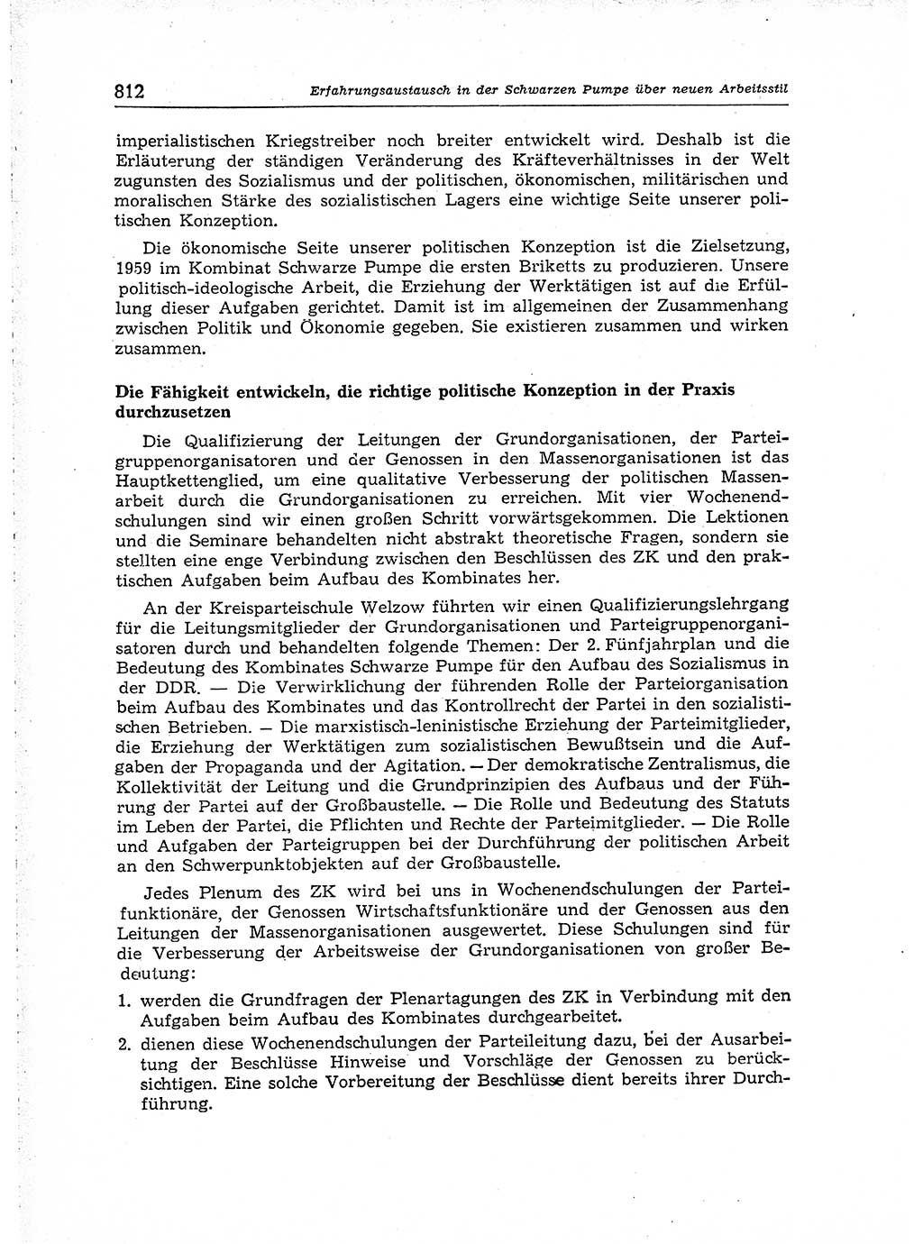 Neuer Weg (NW), Organ des Zentralkomitees (ZK) der SED (Sozialistische Einheitspartei Deutschlands) für Fragen des Parteiaufbaus und des Parteilebens, [Deutsche Demokratische Republik (DDR)] 13. Jahrgang 1958, Seite 812 (NW ZK SED DDR 1958, S. 812)