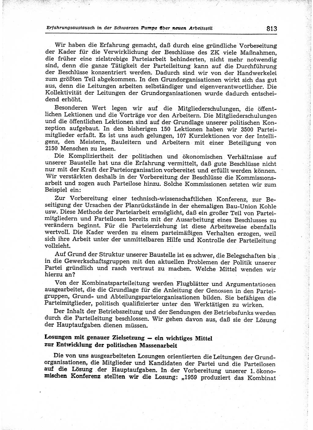 Neuer Weg (NW), Organ des Zentralkomitees (ZK) der SED (Sozialistische Einheitspartei Deutschlands) für Fragen des Parteiaufbaus und des Parteilebens, [Deutsche Demokratische Republik (DDR)] 13. Jahrgang 1958, Seite 813 (NW ZK SED DDR 1958, S. 813)