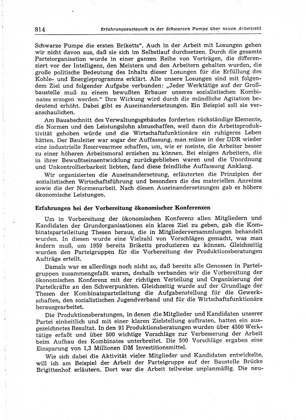 Neuer Weg (NW), Organ des Zentralkomitees (ZK) der SED (Sozialistische Einheitspartei Deutschlands) für Fragen des Parteiaufbaus und des Parteilebens, [Deutsche Demokratische Republik (DDR)] 13. Jahrgang 1958, Seite 814 (NW ZK SED DDR 1958, S. 814)