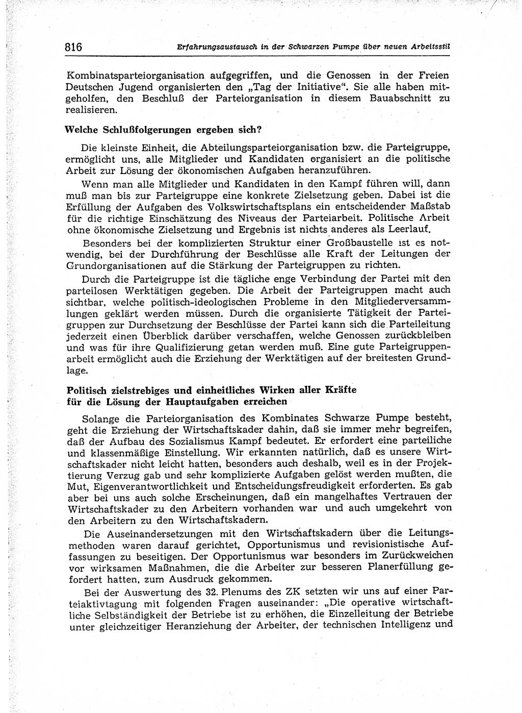 Neuer Weg (NW), Organ des Zentralkomitees (ZK) der SED (Sozialistische Einheitspartei Deutschlands) für Fragen des Parteiaufbaus und des Parteilebens, [Deutsche Demokratische Republik (DDR)] 13. Jahrgang 1958, Seite 816 (NW ZK SED DDR 1958, S. 816)