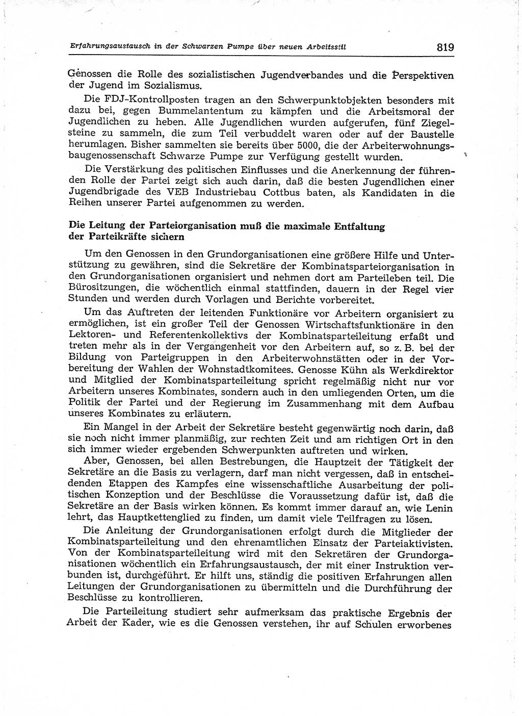 Neuer Weg (NW), Organ des Zentralkomitees (ZK) der SED (Sozialistische Einheitspartei Deutschlands) für Fragen des Parteiaufbaus und des Parteilebens, [Deutsche Demokratische Republik (DDR)] 13. Jahrgang 1958, Seite 819 (NW ZK SED DDR 1958, S. 819)