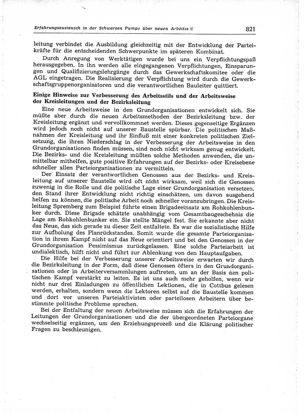 Neuer Weg (NW), Organ des Zentralkomitees (ZK) der SED (Sozialistische Einheitspartei Deutschlands) für Fragen des Parteiaufbaus und des Parteilebens, [Deutsche Demokratische Republik (DDR)] 13. Jahrgang 1958, Seite 821 (NW ZK SED DDR 1958, S. 821)