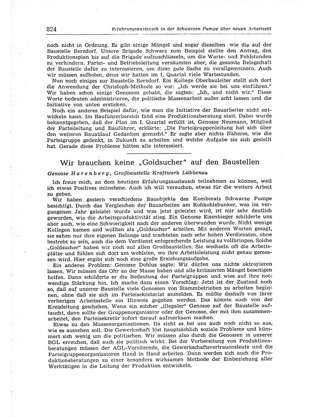 Neuer Weg (NW), Organ des Zentralkomitees (ZK) der SED (Sozialistische Einheitspartei Deutschlands) für Fragen des Parteiaufbaus und des Parteilebens, [Deutsche Demokratische Republik (DDR)] 13. Jahrgang 1958, Seite 824 (NW ZK SED DDR 1958, S. 824)