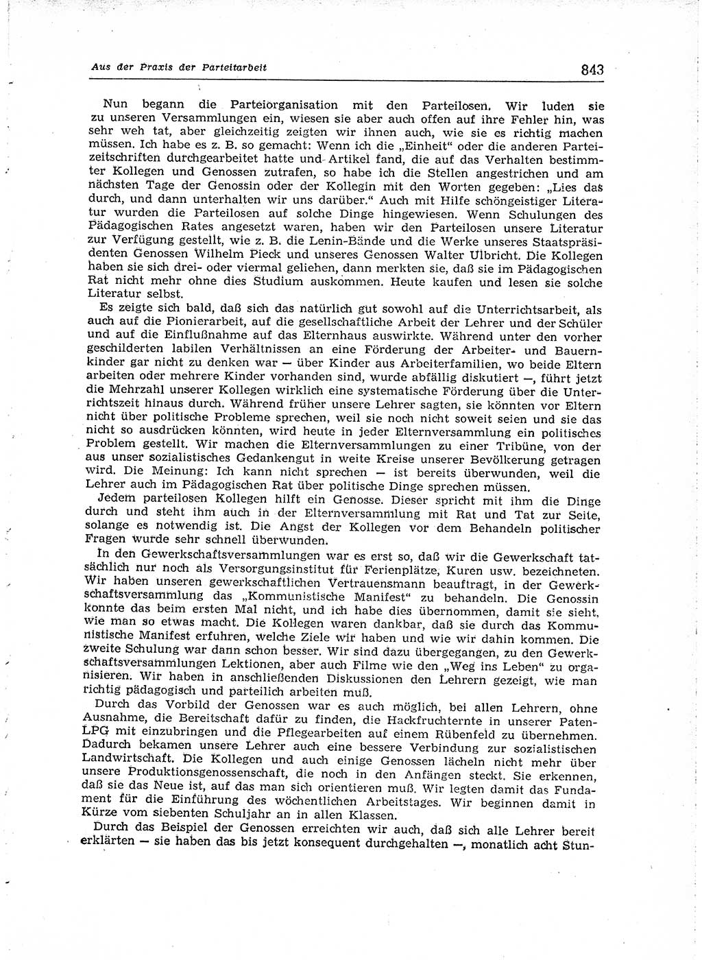 Neuer Weg (NW), Organ des Zentralkomitees (ZK) der SED (Sozialistische Einheitspartei Deutschlands) für Fragen des Parteiaufbaus und des Parteilebens, [Deutsche Demokratische Republik (DDR)] 13. Jahrgang 1958, Seite 843 (NW ZK SED DDR 1958, S. 843)