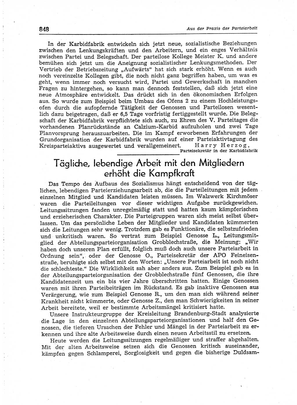 Neuer Weg (NW), Organ des Zentralkomitees (ZK) der SED (Sozialistische Einheitspartei Deutschlands) für Fragen des Parteiaufbaus und des Parteilebens, [Deutsche Demokratische Republik (DDR)] 13. Jahrgang 1958, Seite 848 (NW ZK SED DDR 1958, S. 848)