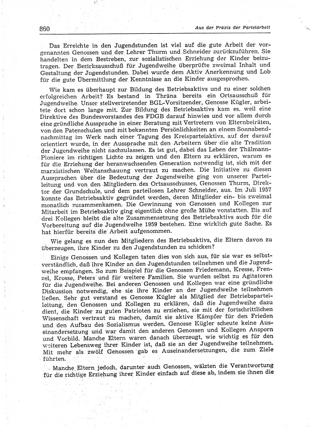 Neuer Weg (NW), Organ des Zentralkomitees (ZK) der SED (Sozialistische Einheitspartei Deutschlands) für Fragen des Parteiaufbaus und des Parteilebens, [Deutsche Demokratische Republik (DDR)] 13. Jahrgang 1958, Seite 860 (NW ZK SED DDR 1958, S. 860)