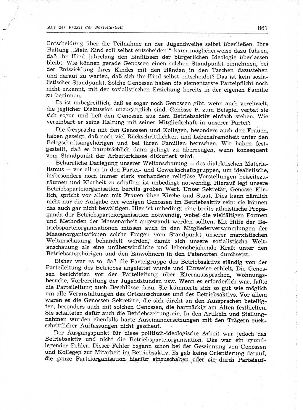 Neuer Weg (NW), Organ des Zentralkomitees (ZK) der SED (Sozialistische Einheitspartei Deutschlands) für Fragen des Parteiaufbaus und des Parteilebens, [Deutsche Demokratische Republik (DDR)] 13. Jahrgang 1958, Seite 861 (NW ZK SED DDR 1958, S. 861)