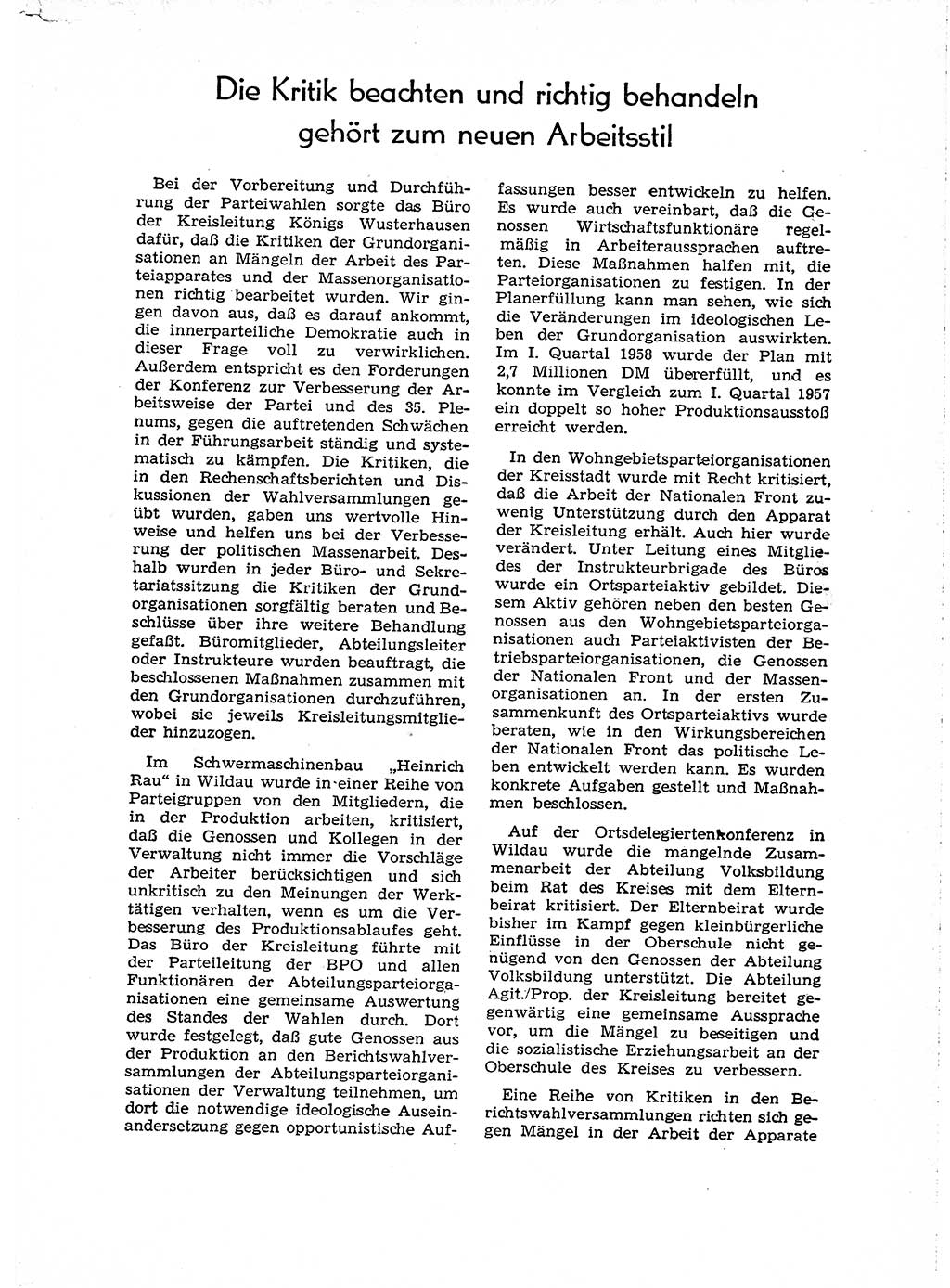 Neuer Weg (NW), Organ des Zentralkomitees (ZK) der SED (Sozialistische Einheitspartei Deutschlands) für Fragen des Parteiaufbaus und des Parteilebens, [Deutsche Demokratische Republik (DDR)] 13. Jahrgang 1958, Seite 875 (NW ZK SED DDR 1958, S. 875)