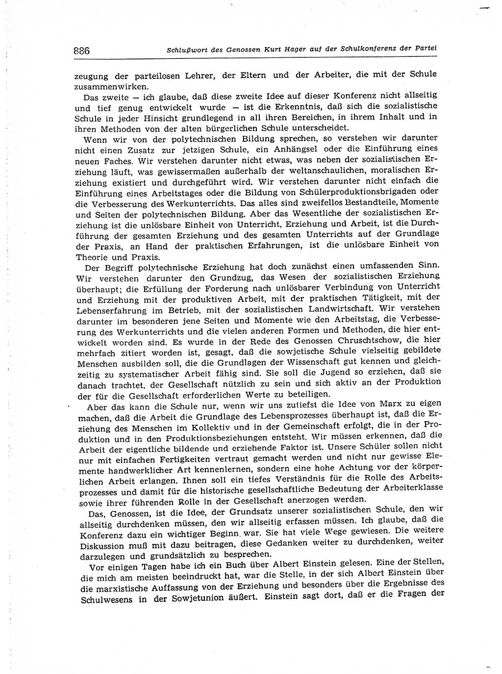 Neuer Weg (NW), Organ des Zentralkomitees (ZK) der SED (Sozialistische Einheitspartei Deutschlands) für Fragen des Parteiaufbaus und des Parteilebens, [Deutsche Demokratische Republik (DDR)] 13. Jahrgang 1958, Seite 886 (NW ZK SED DDR 1958, S. 886)