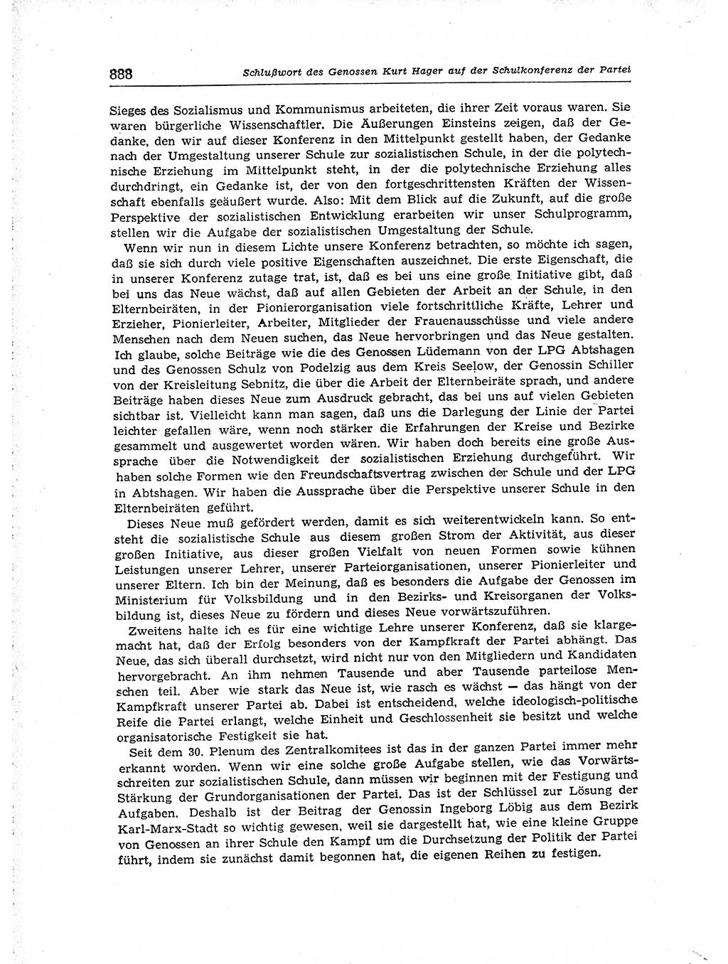 Neuer Weg (NW), Organ des Zentralkomitees (ZK) der SED (Sozialistische Einheitspartei Deutschlands) für Fragen des Parteiaufbaus und des Parteilebens, [Deutsche Demokratische Republik (DDR)] 13. Jahrgang 1958, Seite 888 (NW ZK SED DDR 1958, S. 888)