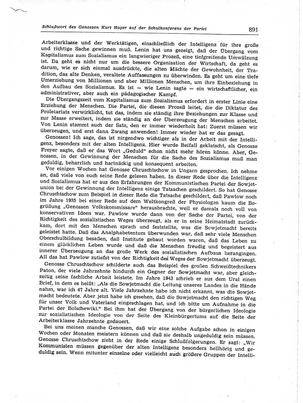 Neuer Weg (NW), Organ des Zentralkomitees (ZK) der SED (Sozialistische Einheitspartei Deutschlands) für Fragen des Parteiaufbaus und des Parteilebens, [Deutsche Demokratische Republik (DDR)] 13. Jahrgang 1958, Seite 891 (NW ZK SED DDR 1958, S. 891)