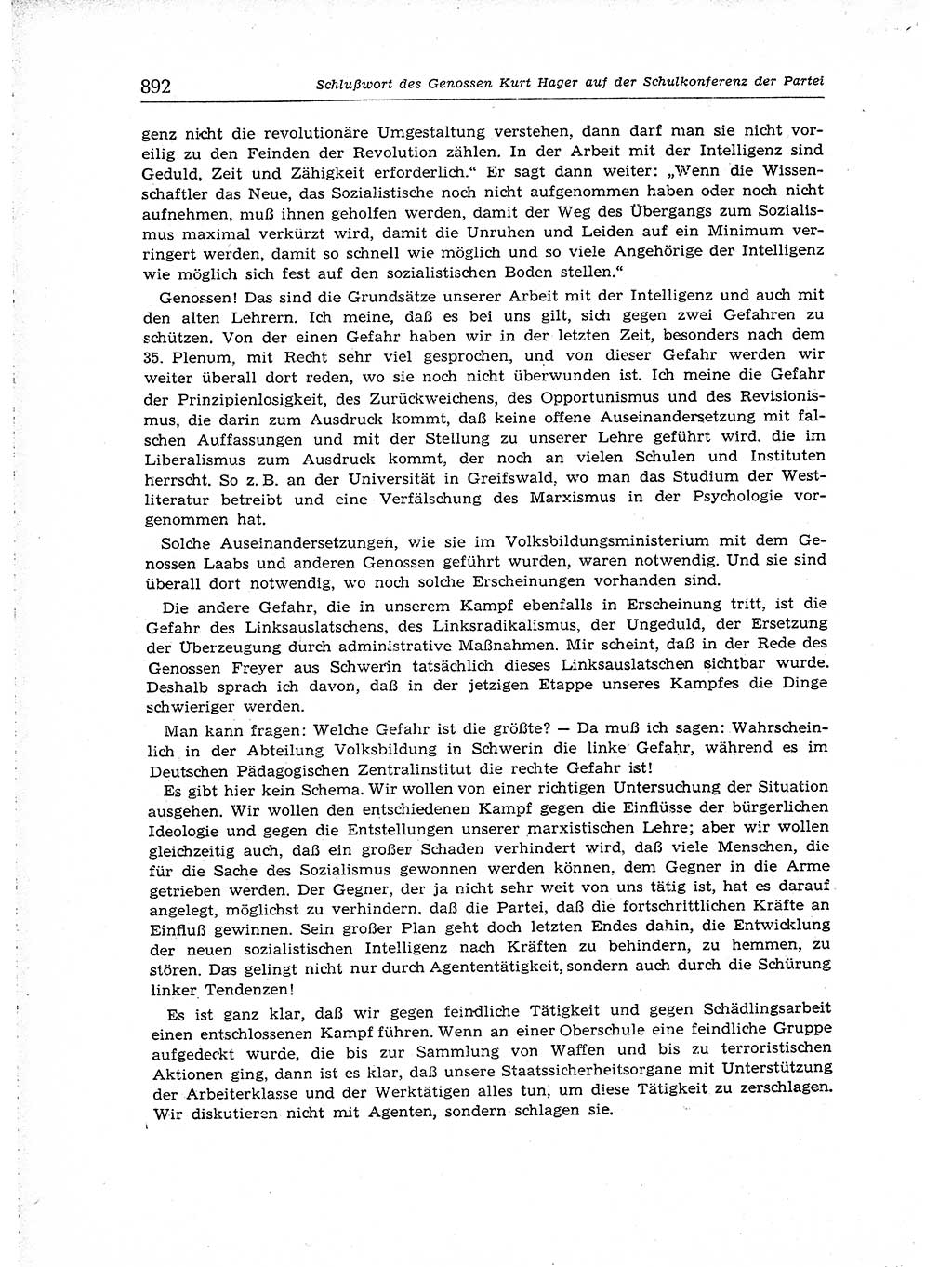 Neuer Weg (NW), Organ des Zentralkomitees (ZK) der SED (Sozialistische Einheitspartei Deutschlands) für Fragen des Parteiaufbaus und des Parteilebens, [Deutsche Demokratische Republik (DDR)] 13. Jahrgang 1958, Seite 892 (NW ZK SED DDR 1958, S. 892)