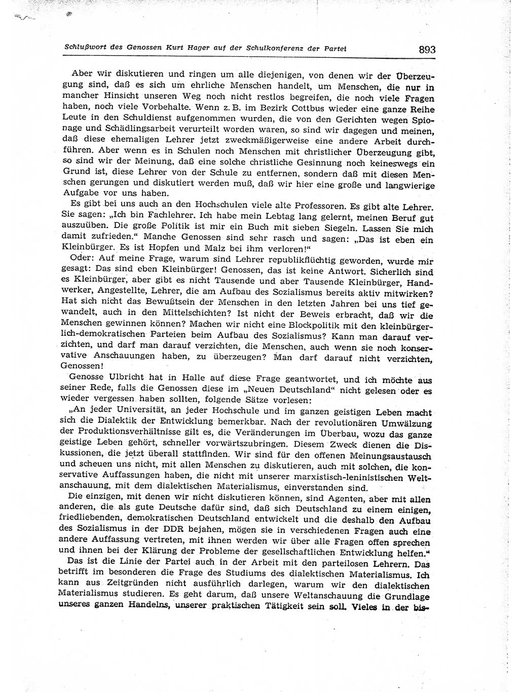 Neuer Weg (NW), Organ des Zentralkomitees (ZK) der SED (Sozialistische Einheitspartei Deutschlands) fÃ¼r Fragen des Parteiaufbaus und des Parteilebens, [Deutsche Demokratische Republik (DDR)] 13. Jahrgang 1958, Seite 893 (NW ZK SED DDR 1958, S. 893)