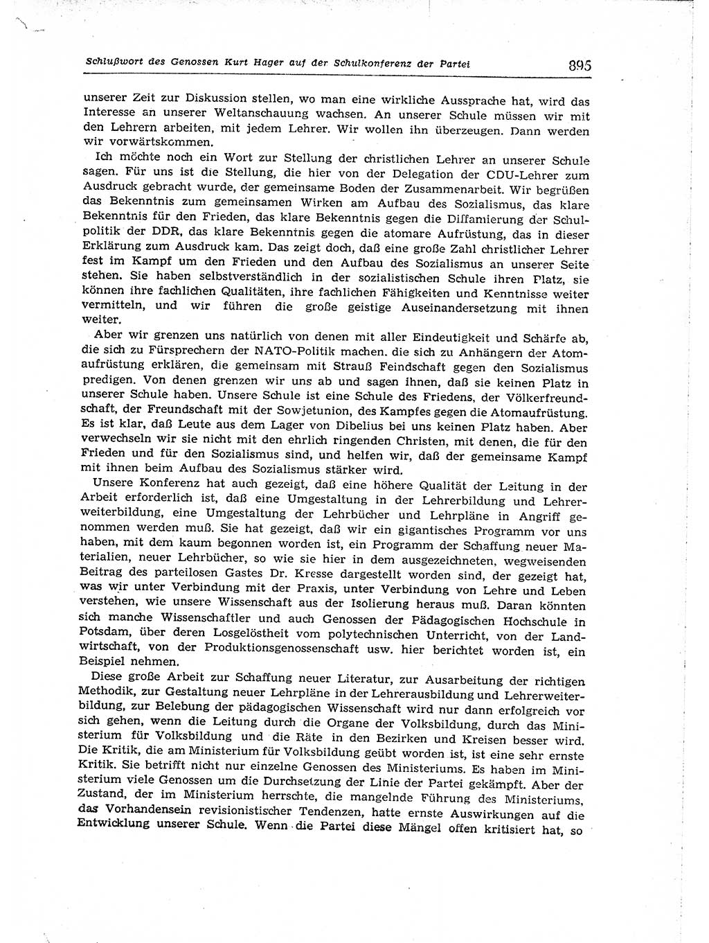 Neuer Weg (NW), Organ des Zentralkomitees (ZK) der SED (Sozialistische Einheitspartei Deutschlands) für Fragen des Parteiaufbaus und des Parteilebens, [Deutsche Demokratische Republik (DDR)] 13. Jahrgang 1958, Seite 895 (NW ZK SED DDR 1958, S. 895)