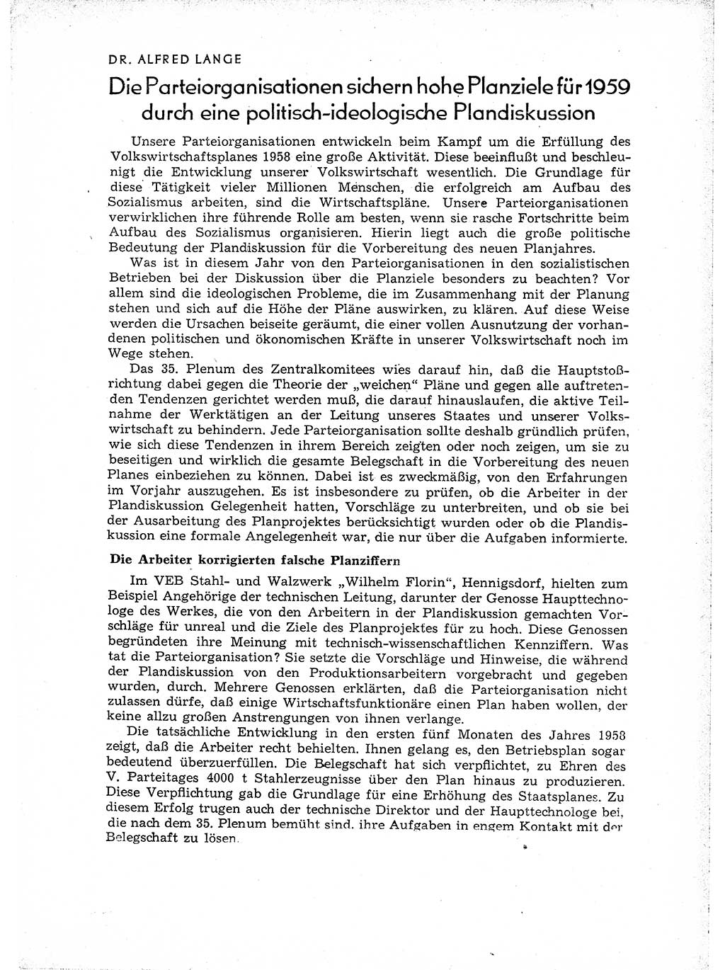Neuer Weg (NW), Organ des Zentralkomitees (ZK) der SED (Sozialistische Einheitspartei Deutschlands) für Fragen des Parteiaufbaus und des Parteilebens, [Deutsche Demokratische Republik (DDR)] 13. Jahrgang 1958, Seite 905 (NW ZK SED DDR 1958, S. 905)