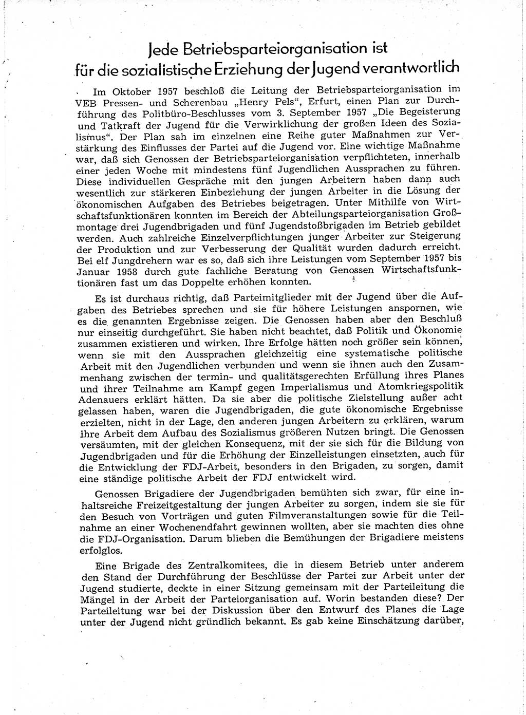 Neuer Weg (NW), Organ des Zentralkomitees (ZK) der SED (Sozialistische Einheitspartei Deutschlands) für Fragen des Parteiaufbaus und des Parteilebens, [Deutsche Demokratische Republik (DDR)] 13. Jahrgang 1958, Seite 921 (NW ZK SED DDR 1958, S. 921)