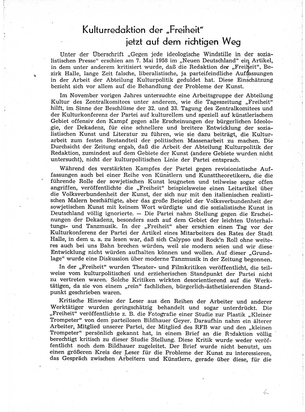 Neuer Weg (NW), Organ des Zentralkomitees (ZK) der SED (Sozialistische Einheitspartei Deutschlands) für Fragen des Parteiaufbaus und des Parteilebens, [Deutsche Demokratische Republik (DDR)] 13. Jahrgang 1958, Seite 933 (NW ZK SED DDR 1958, S. 933)