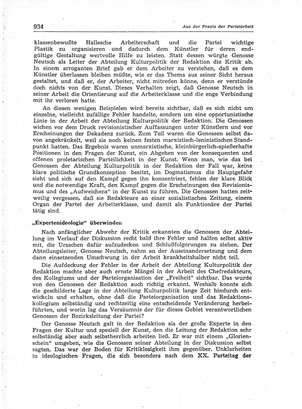 Neuer Weg (NW), Organ des Zentralkomitees (ZK) der SED (Sozialistische Einheitspartei Deutschlands) für Fragen des Parteiaufbaus und des Parteilebens, [Deutsche Demokratische Republik (DDR)] 13. Jahrgang 1958, Seite 934 (NW ZK SED DDR 1958, S. 934)