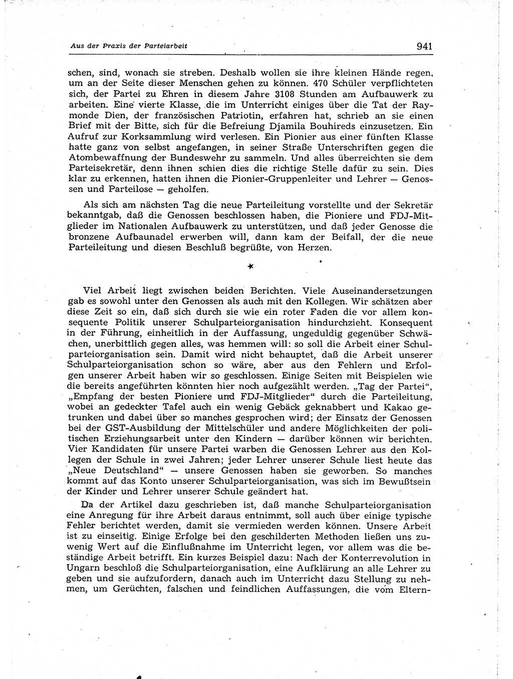 Neuer Weg (NW), Organ des Zentralkomitees (ZK) der SED (Sozialistische Einheitspartei Deutschlands) für Fragen des Parteiaufbaus und des Parteilebens, [Deutsche Demokratische Republik (DDR)] 13. Jahrgang 1958, Seite 941 (NW ZK SED DDR 1958, S. 941)